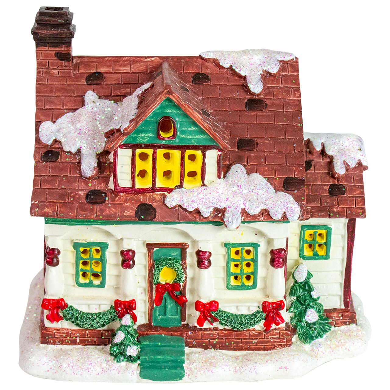 Northlight LED Lighted Snowy Cottage House Christmas Village Decoration - 6.5"